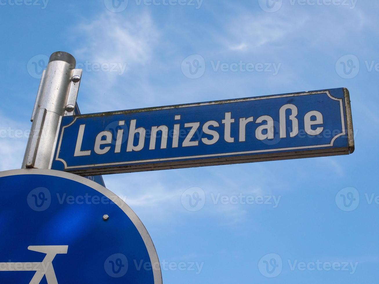 leibnizstrasse gatuskylt foto