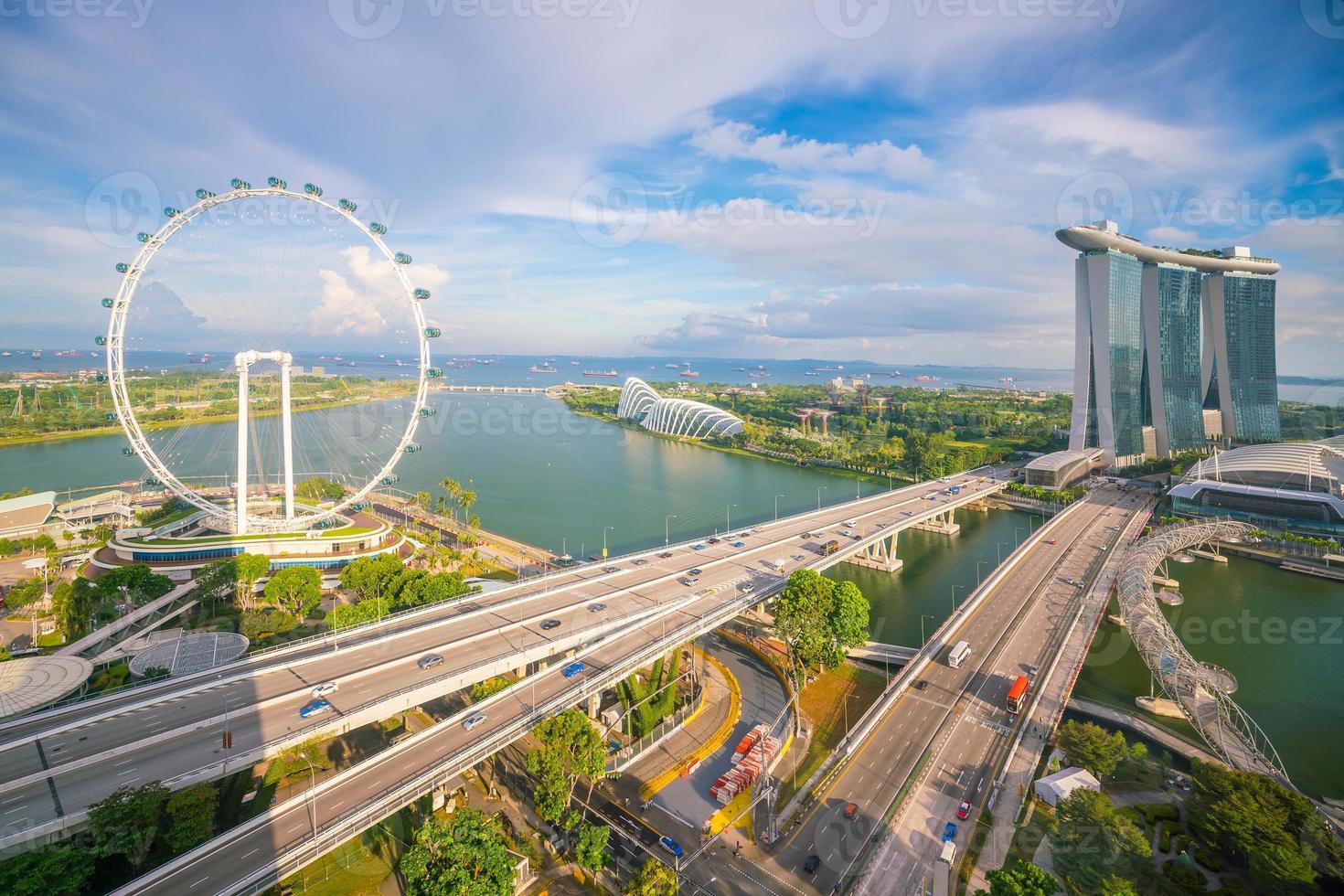 singapore centrum skyline bay area foto