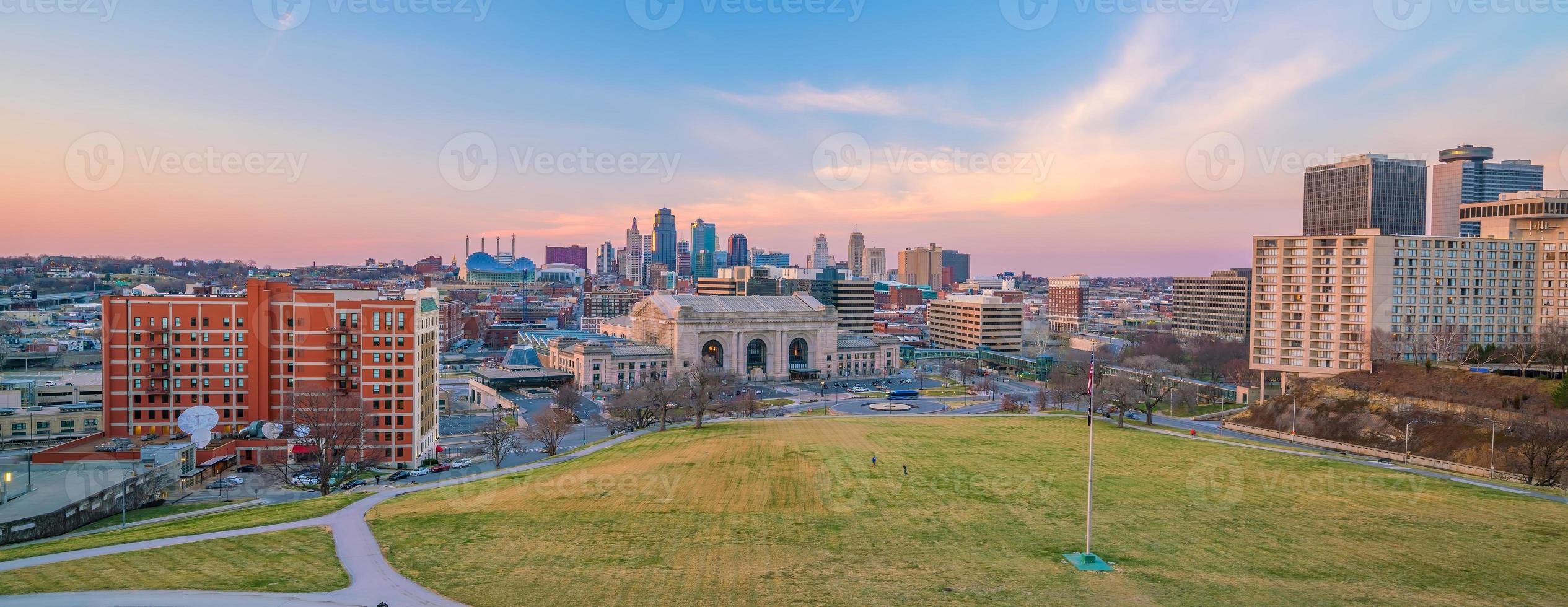 kansas city downtown skyline usa foto