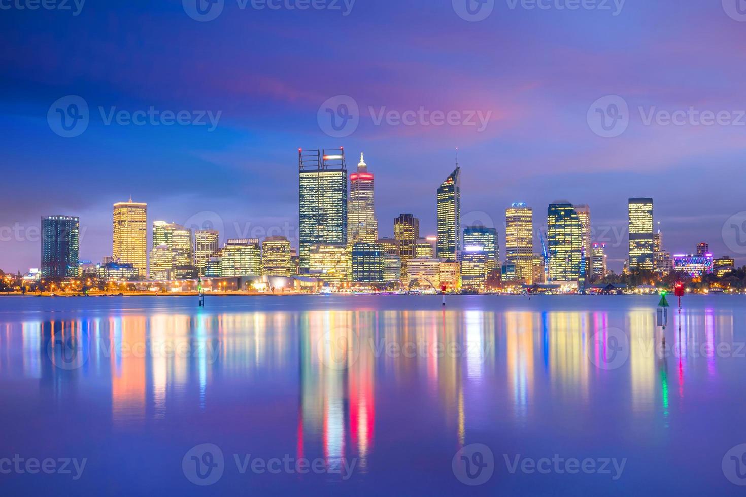 downtown Perth skyline i Australien foto