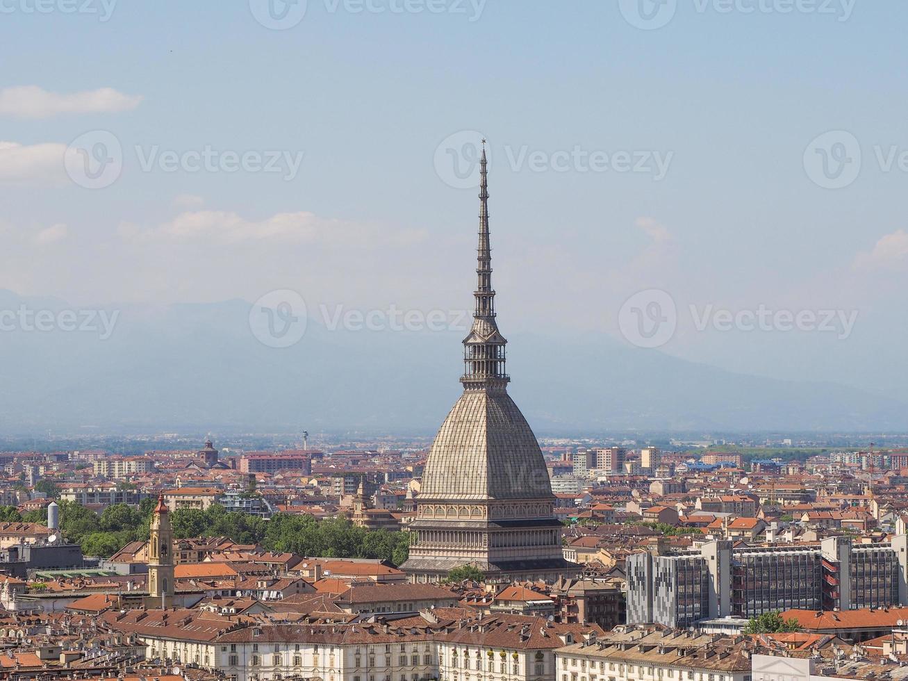 Flygfoto över turin foto