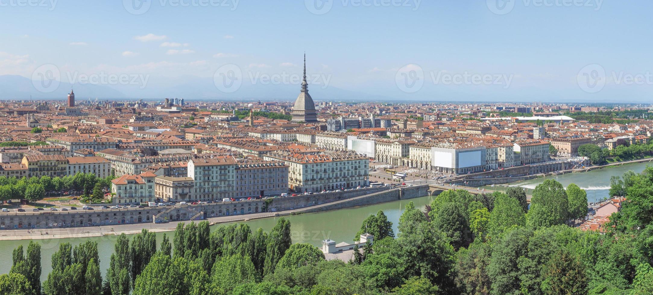 Flygfoto över turin foto