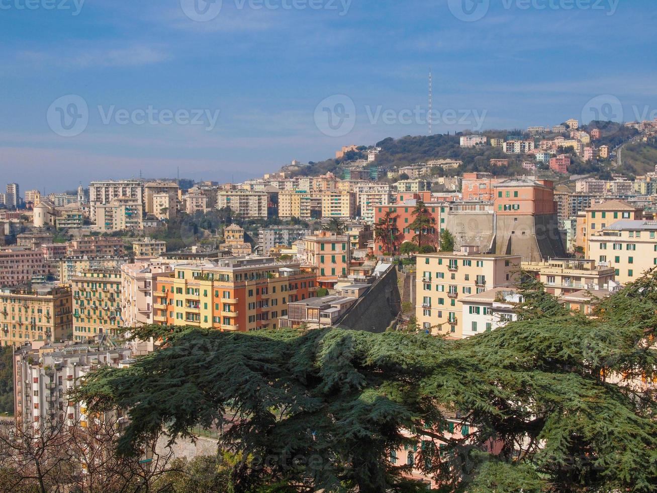 utsikt över genua italien foto