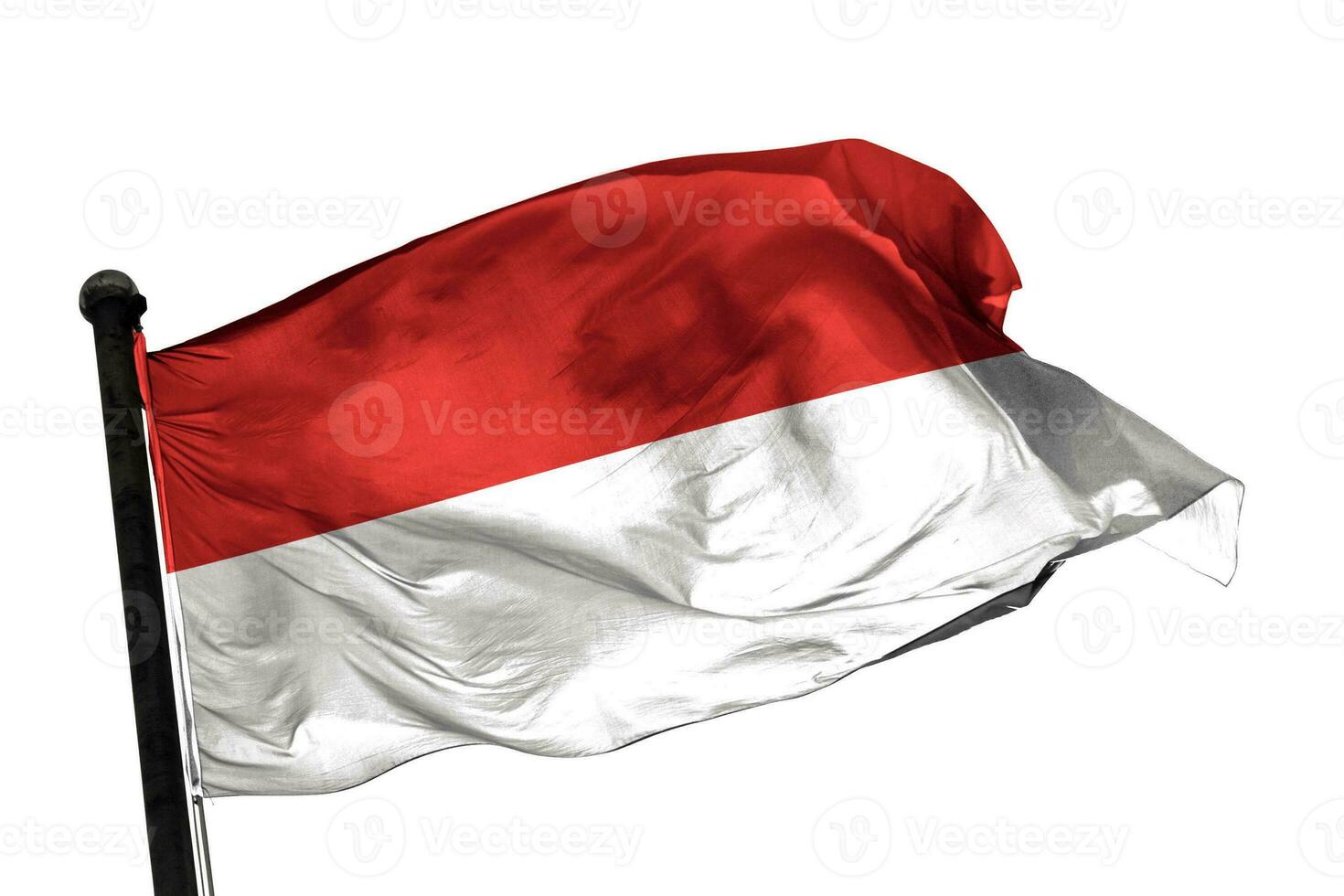 indonesien flagga på en vit bakgrund. - bild. foto