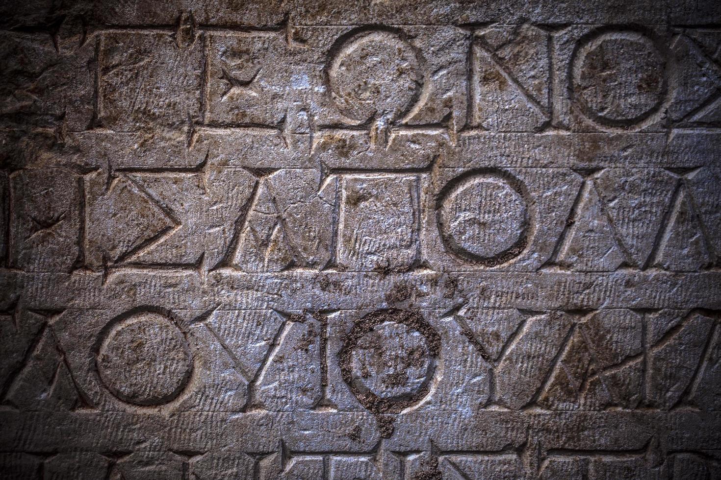 historiska symboler tecknar alfabet i antika Egypten foto