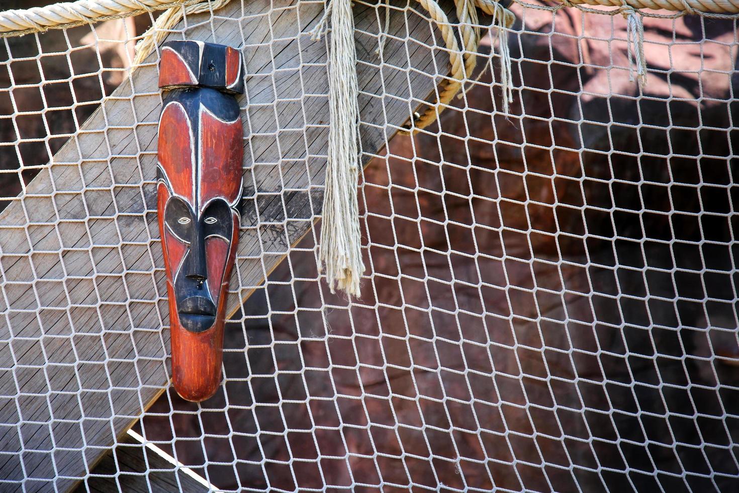 abstrakt vintage antik afrikansk mask foto