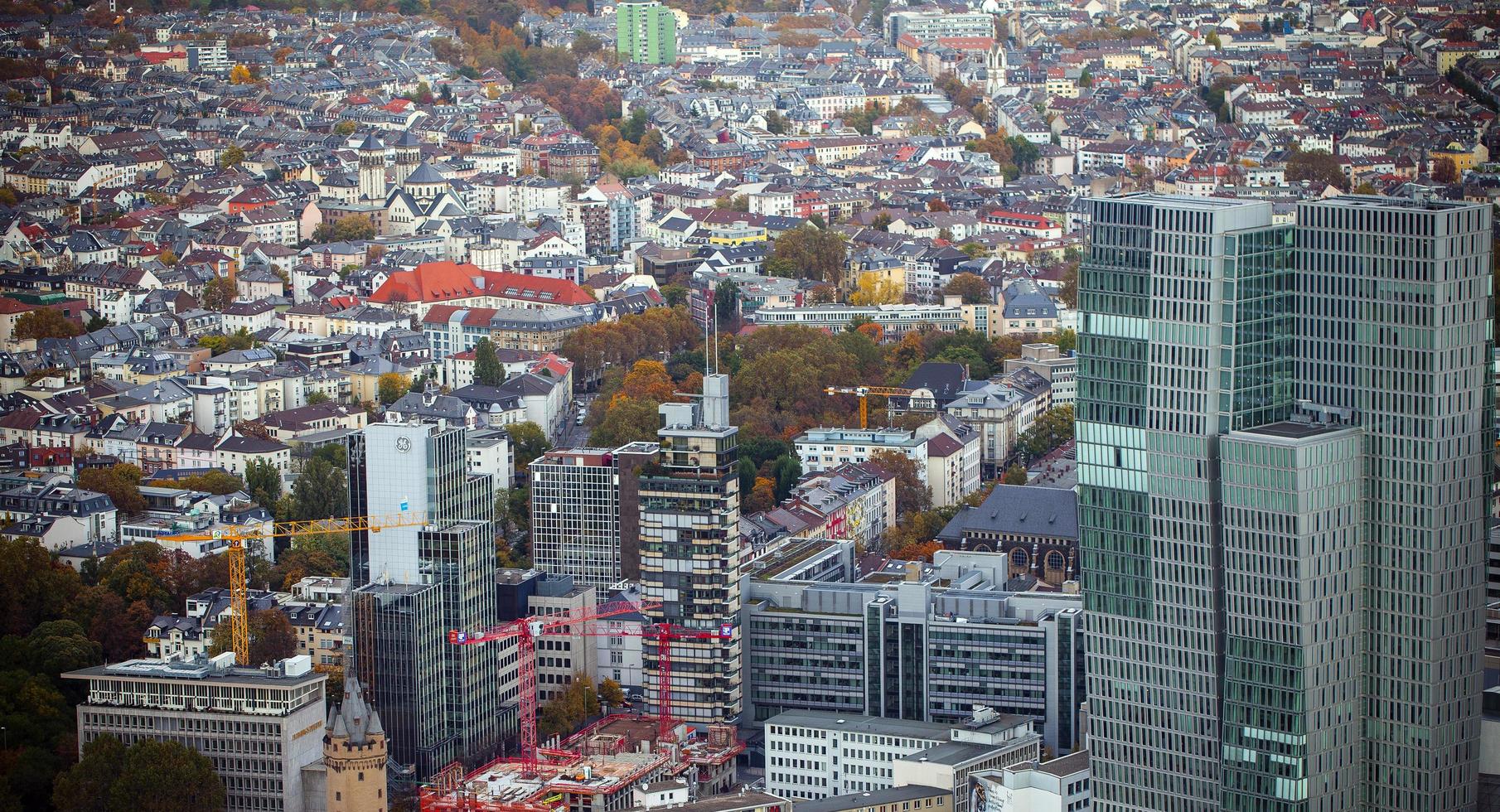 europeiska stadsbilden allmänna byggnader i tyskland frankfurt foto