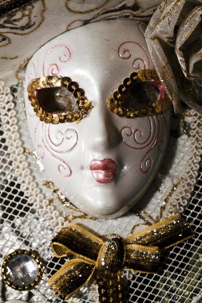karneval venedig teater kostym färgglada mask foto