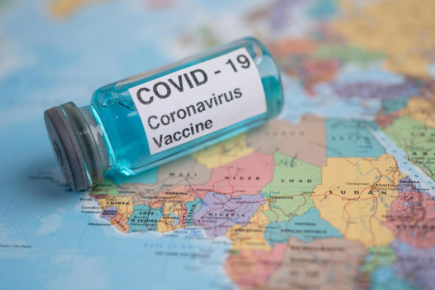 coronavirus covid-19-vaccin på afrikanskarta, foto