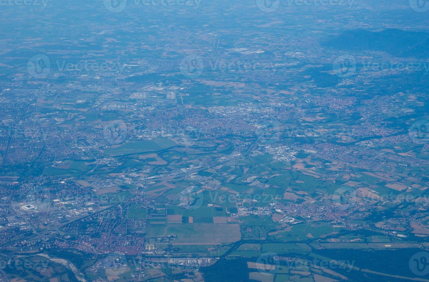 Flygfoto över Piemonte foto