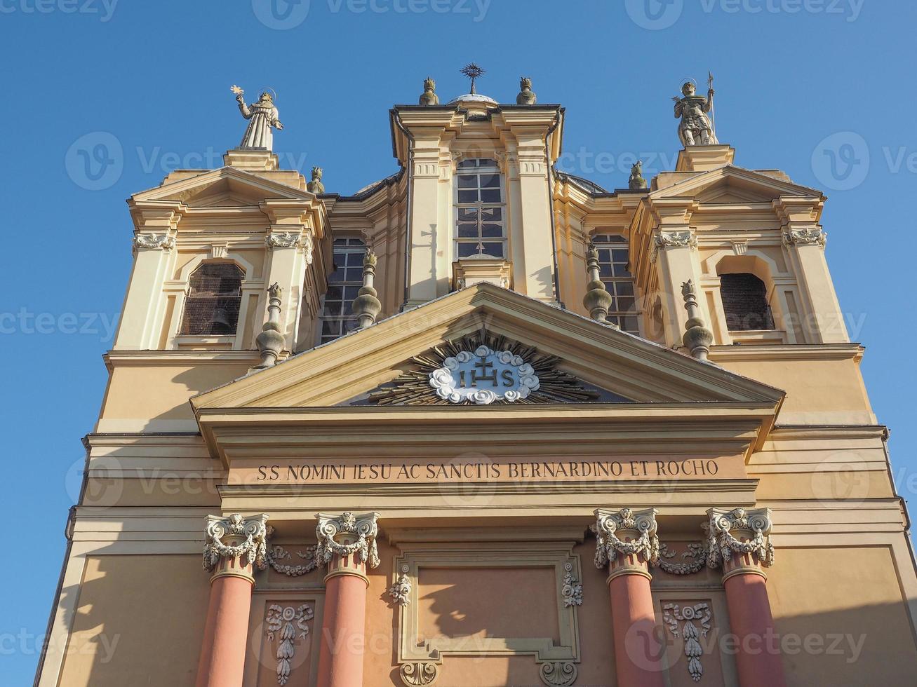 kyrkan i san bernardino som betyder st bernardine i chieri foto