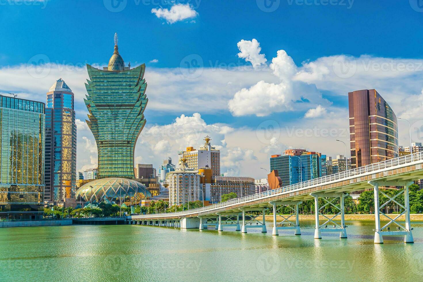 Macau, stadens centrum stad horisont, stadsbild av Kina foto