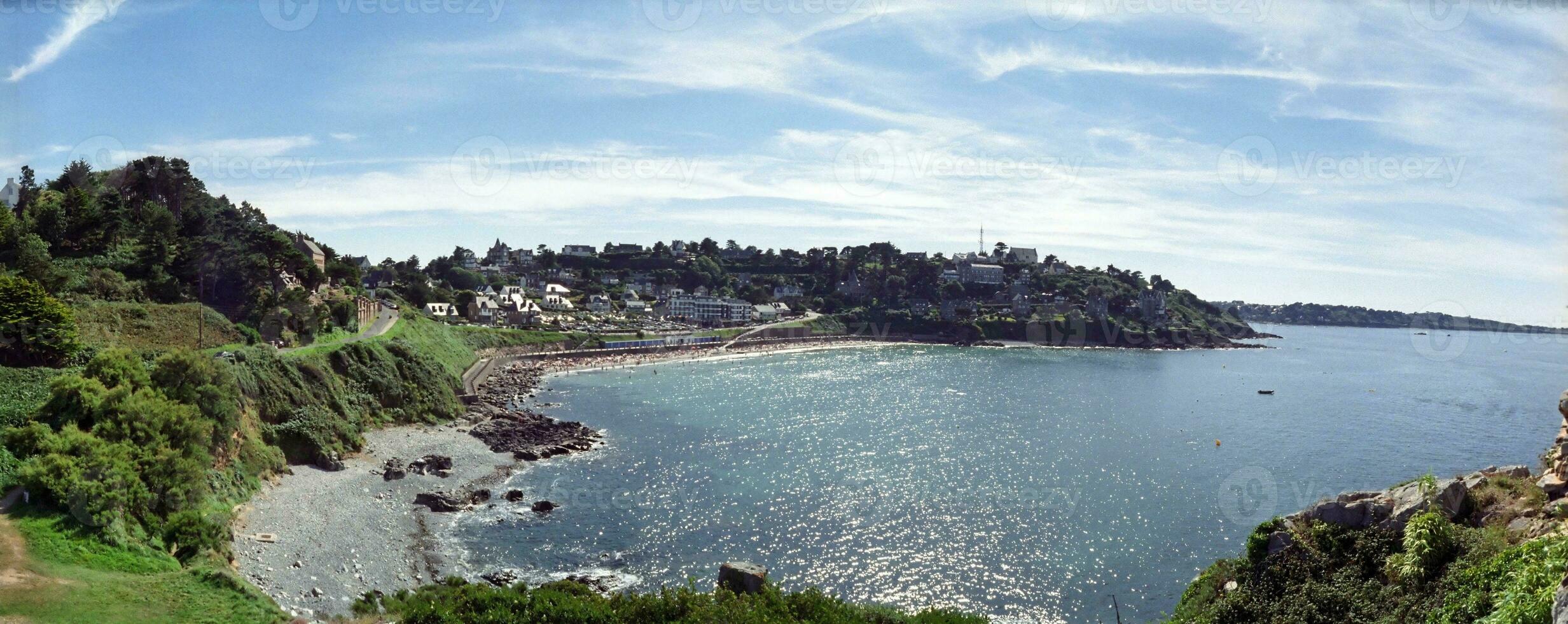 kust charm av trestrignel bukt, franska brittany foto