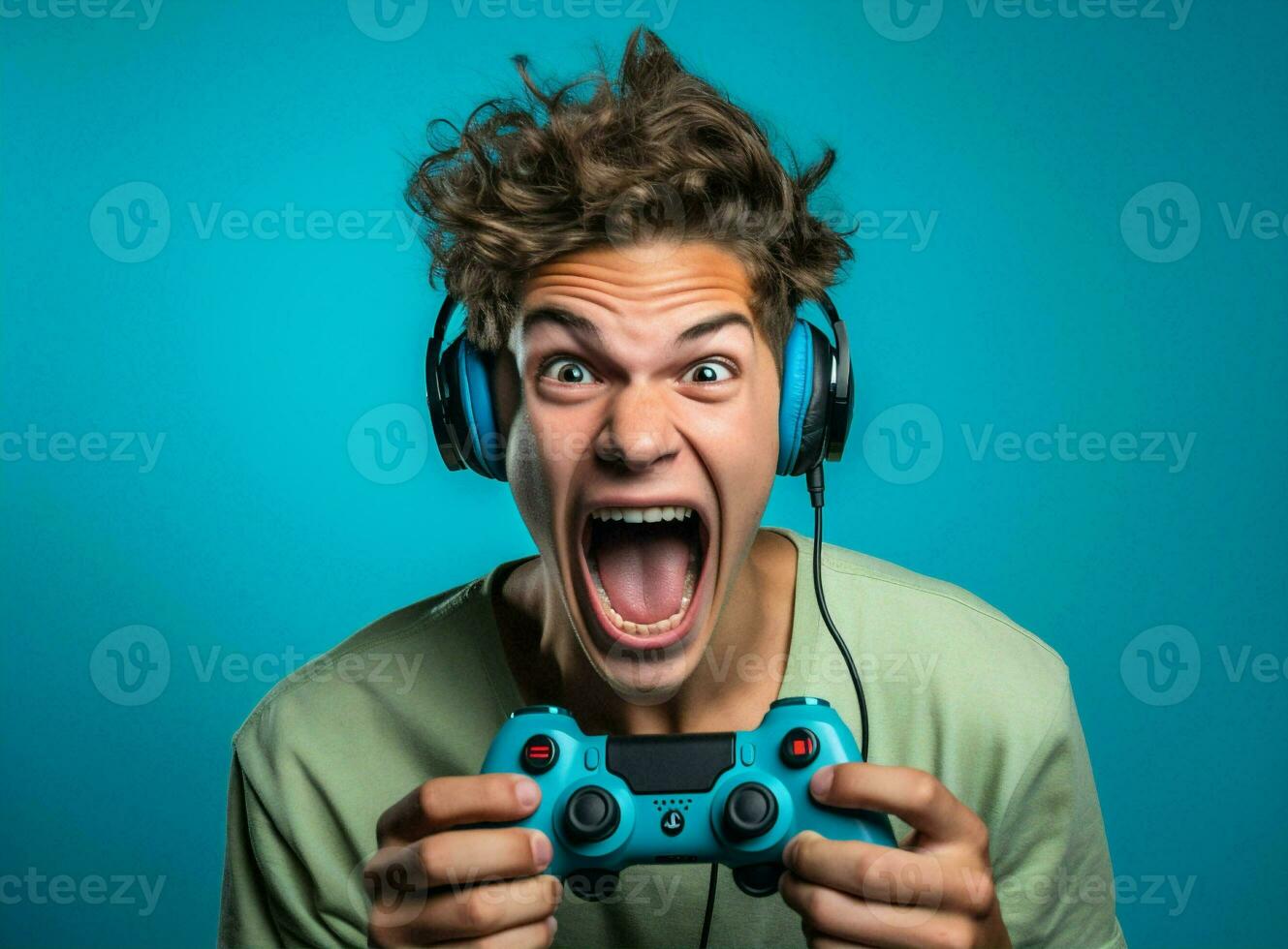 gamer man joystick foto