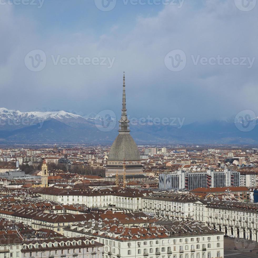 Flygfoto över turin foto