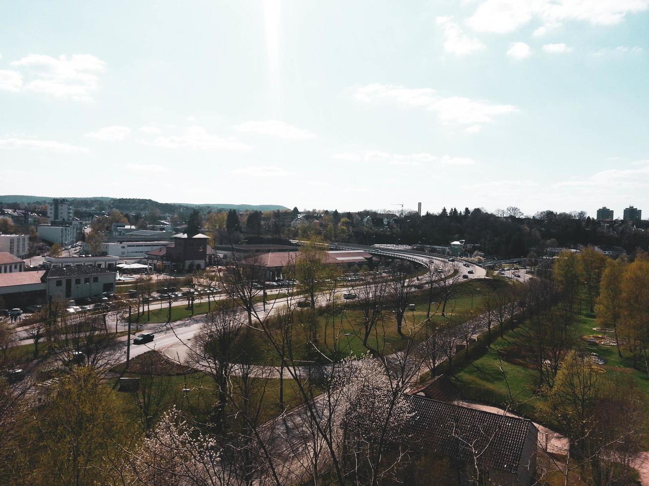 flygfoto över kaiserslautern stad, tyskland, europa foto