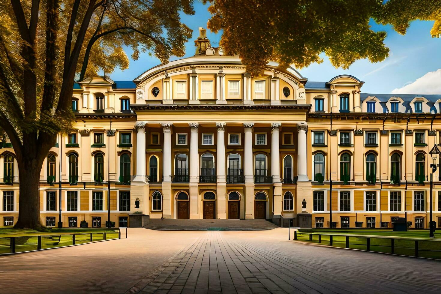 de universitet av st Petersburg, Ryssland. ai-genererad foto