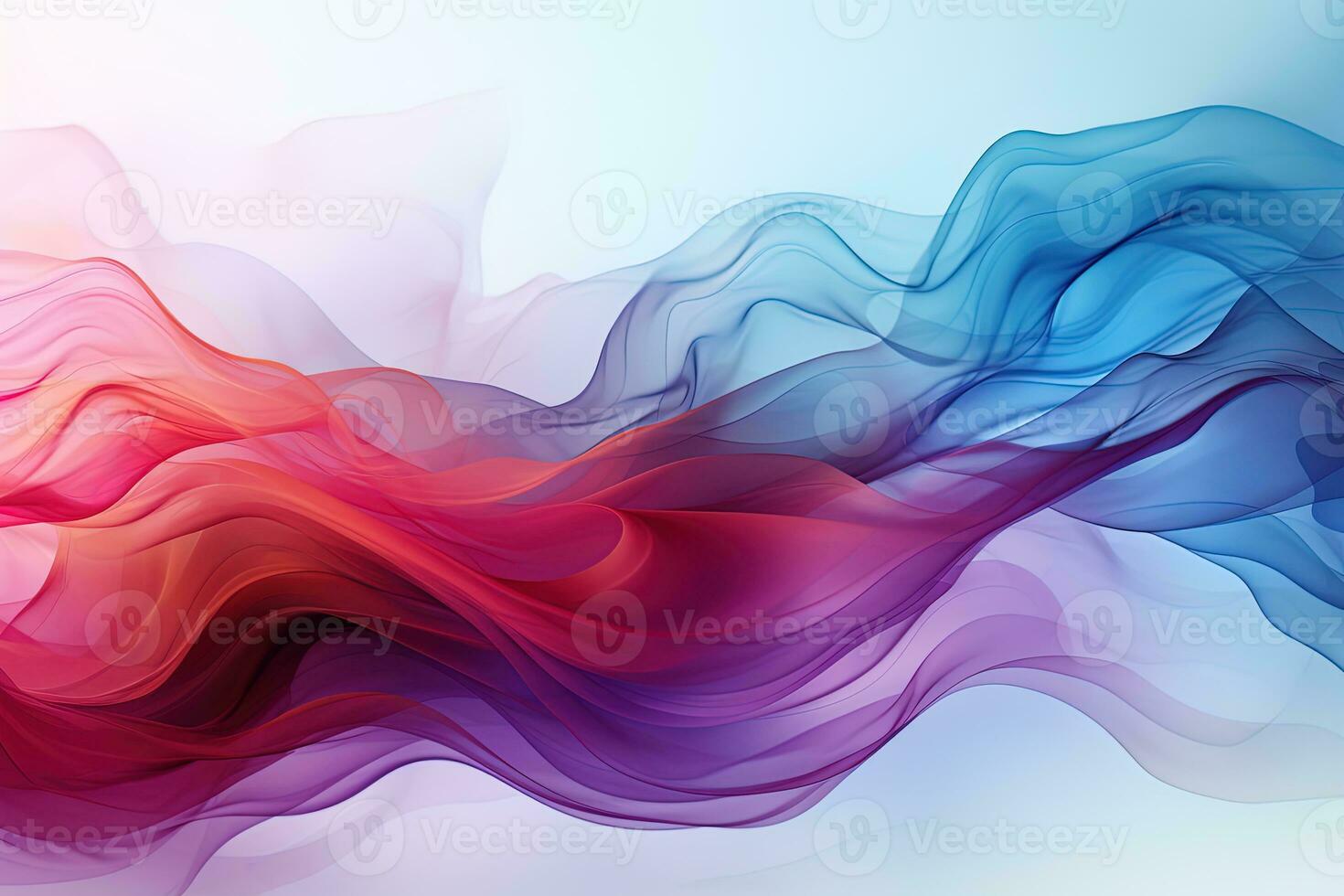 abstrakt bakgrund med färgrik vågor och suddigt färger - ai genererad foto