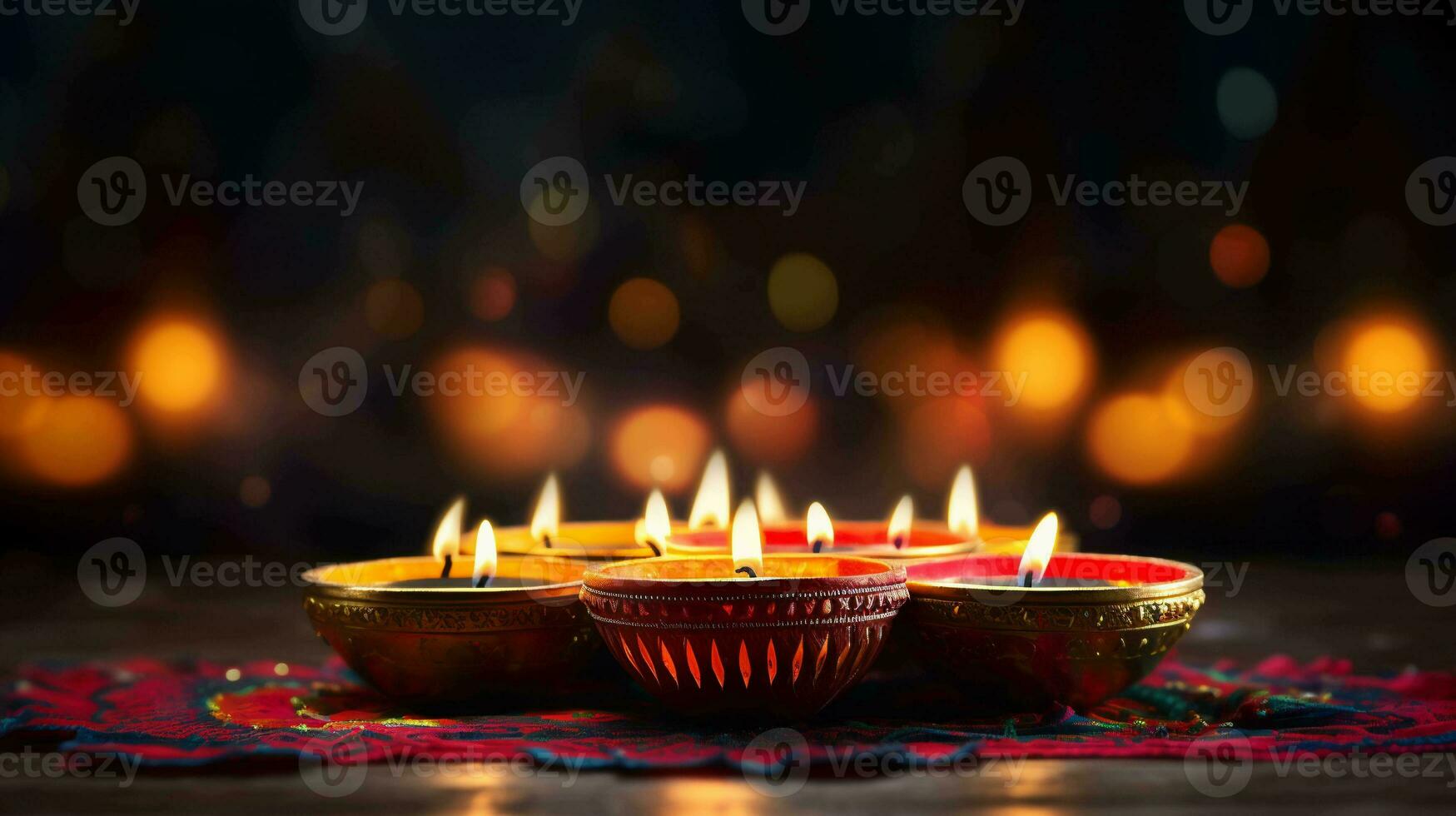 bländande diwali baner. fångande de briljans och skönhet av de festival av lampor foto