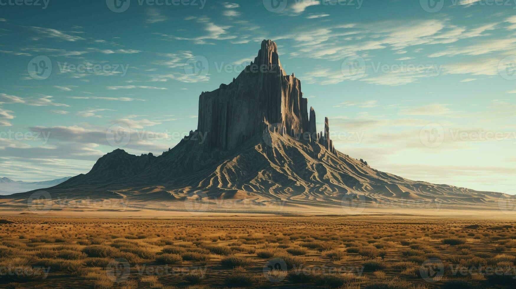 de vördnad inspirerande prakt av shiprock, en fängslande naturlig undra i de hjärta av de sydväst foto