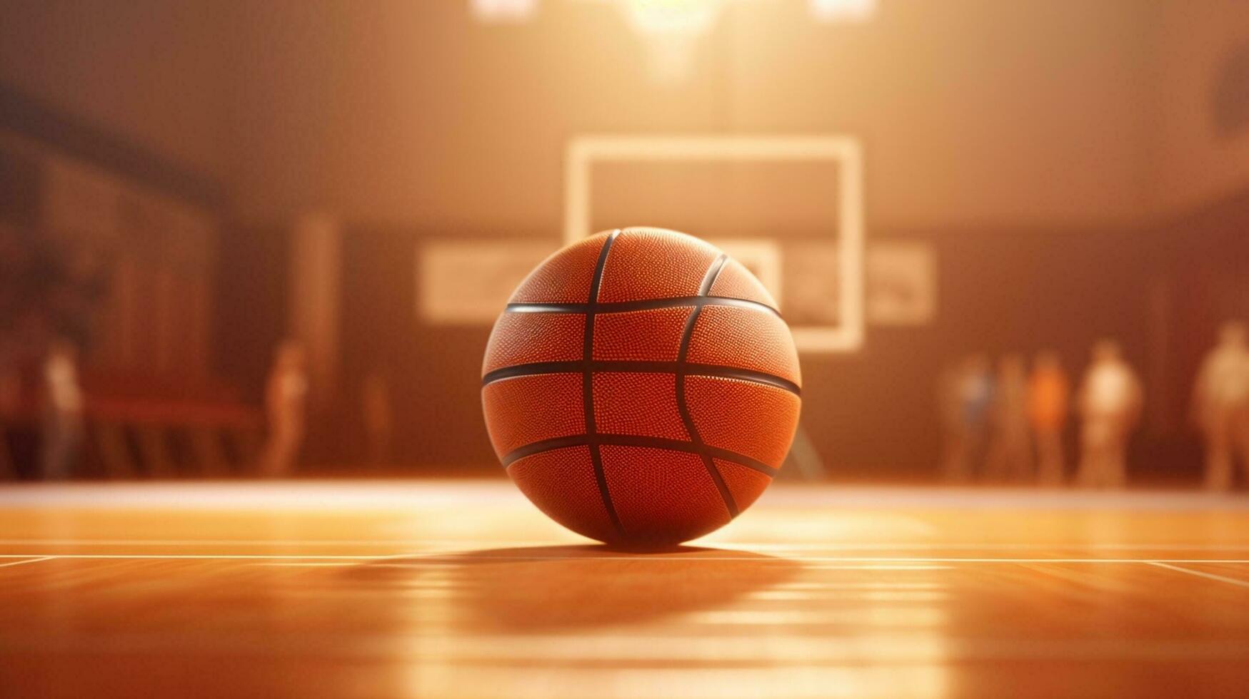 ai genererad turnering sfär spel bakgrund team golv Utrustning spela boll arena orange domstol runda basketboll trä konkurrenskraftig sport korg fritid foto