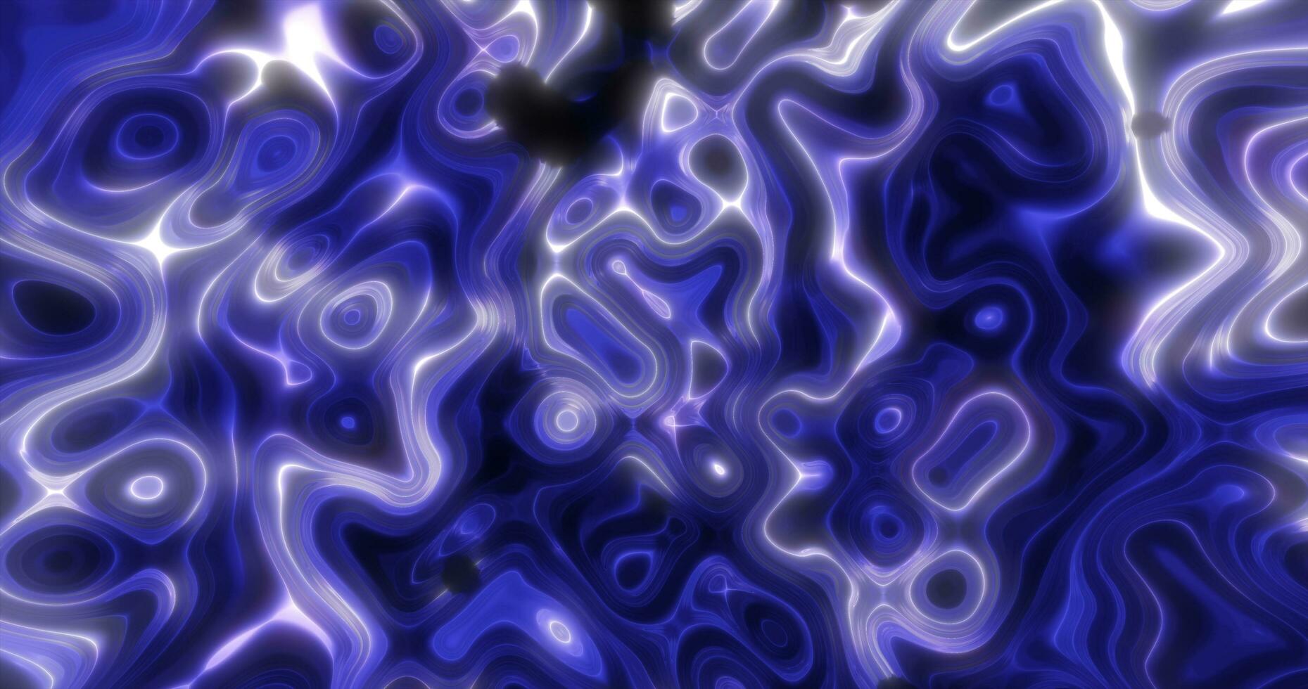 abstrakt blå vågor av regnbågsskimrande energi flytande och magisk ljus lysande rader, bakgrund foto