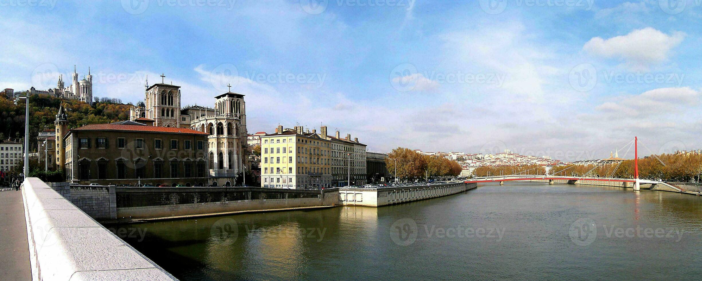 panorama- se av lyon foto