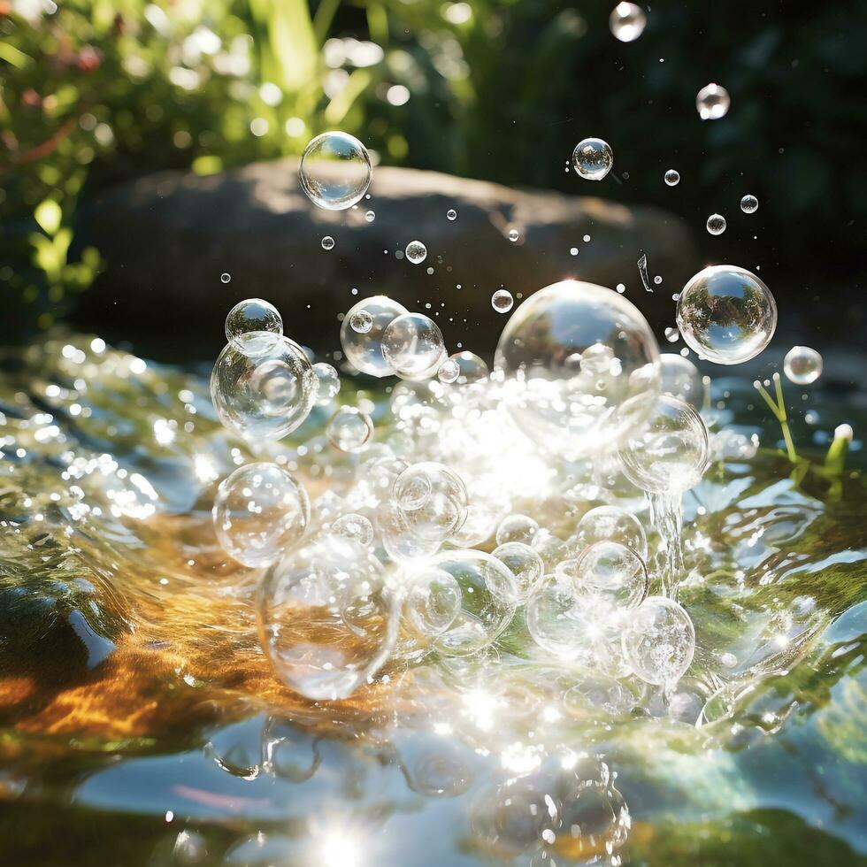 bubblor vatten bild foto