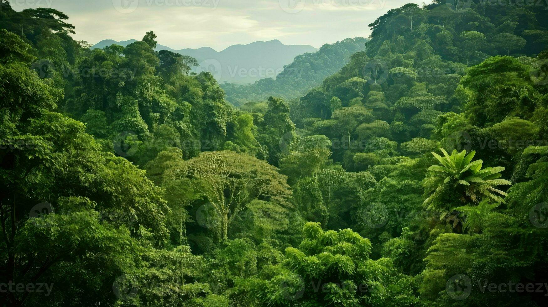 flod honduran regnskog tät ai genererad foto