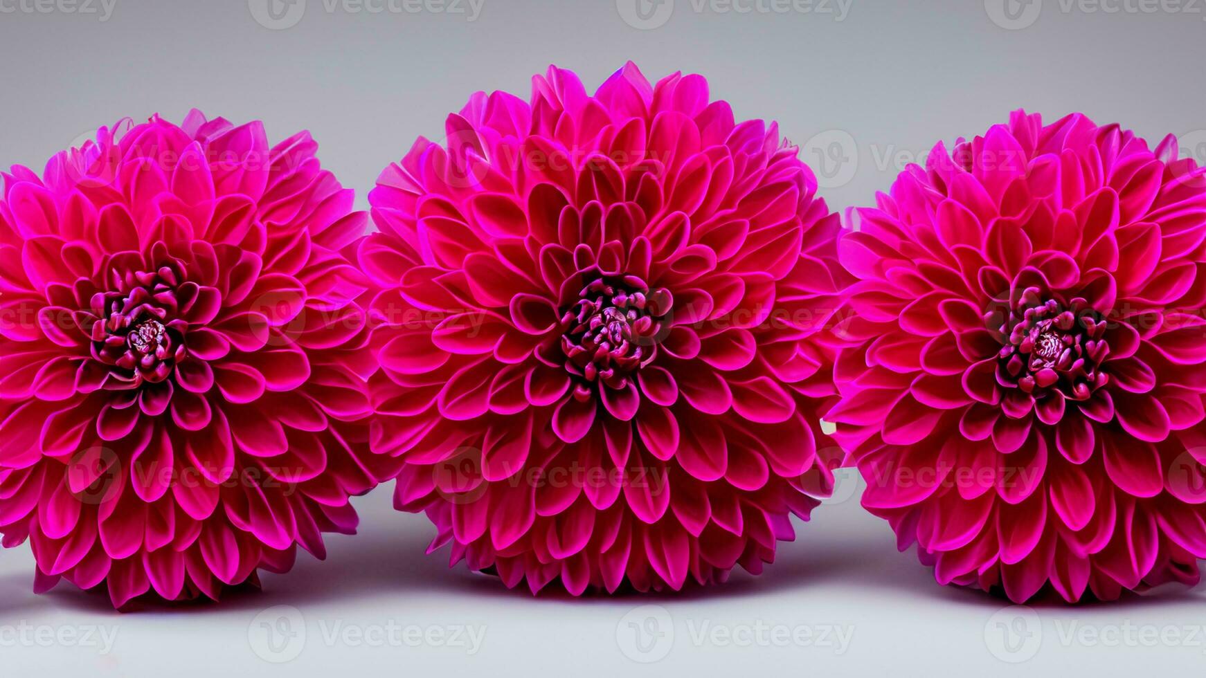 hög detalj, närbild av dahlia blommor, isolerat på svart foto