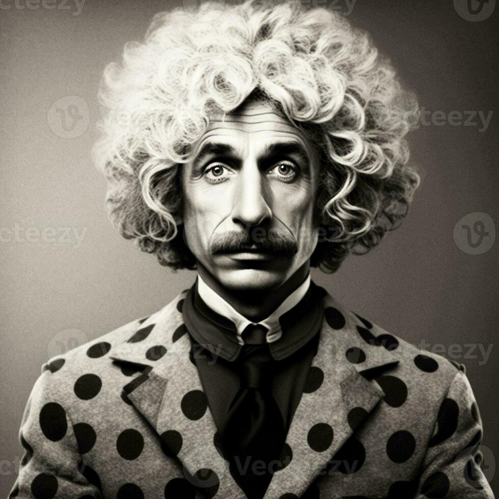 einstein omarbetat nyckfull ai genererad fotorealism foto