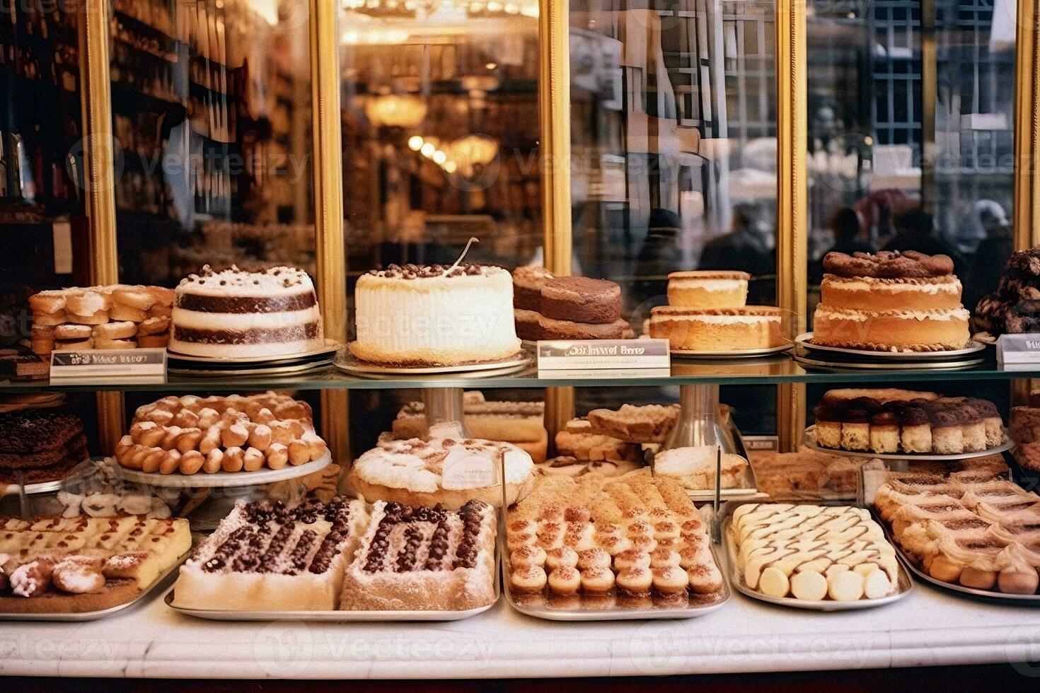 charmig parisian bageri glädje generativ ai foto