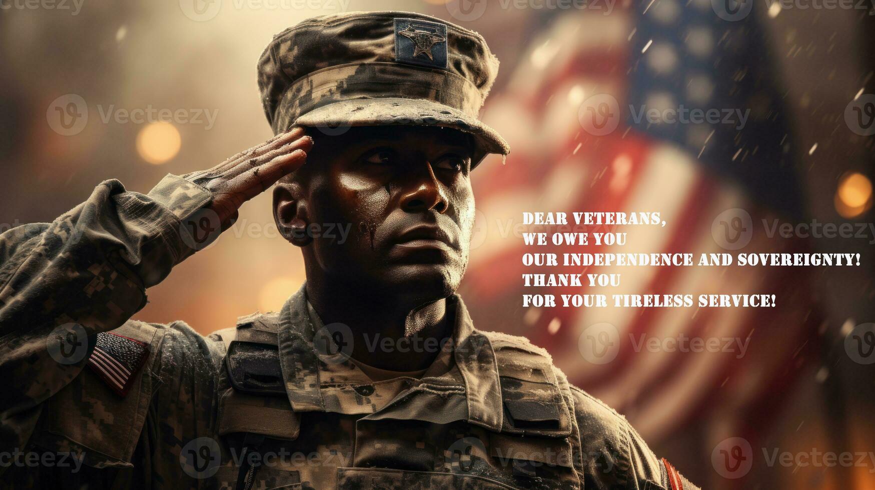 Kära veteraner, vi skyldig du vår oberoende och suveränitet foto