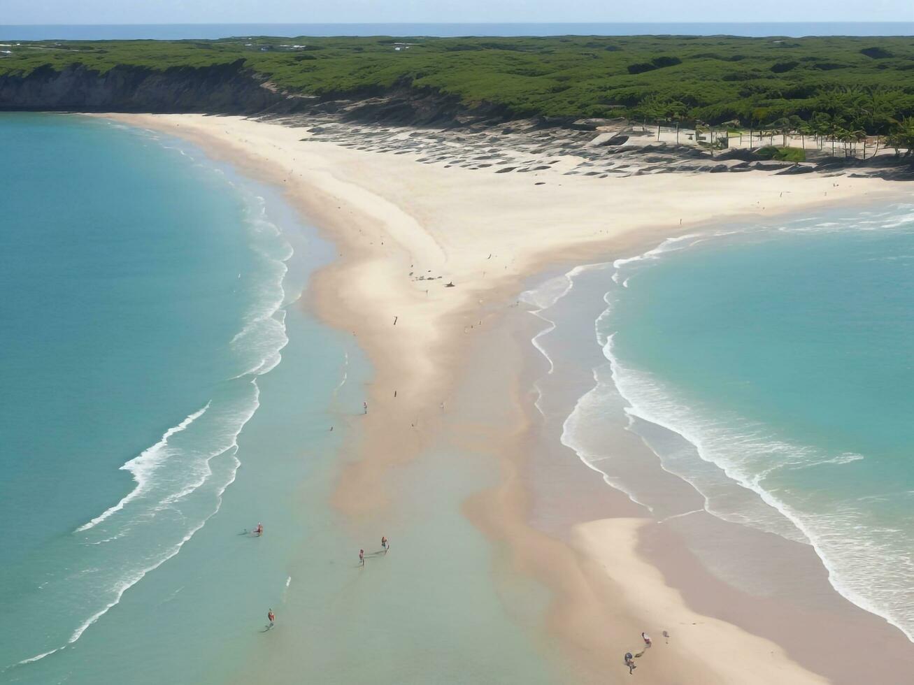 strand skön stänga upp bild ai genererad foto