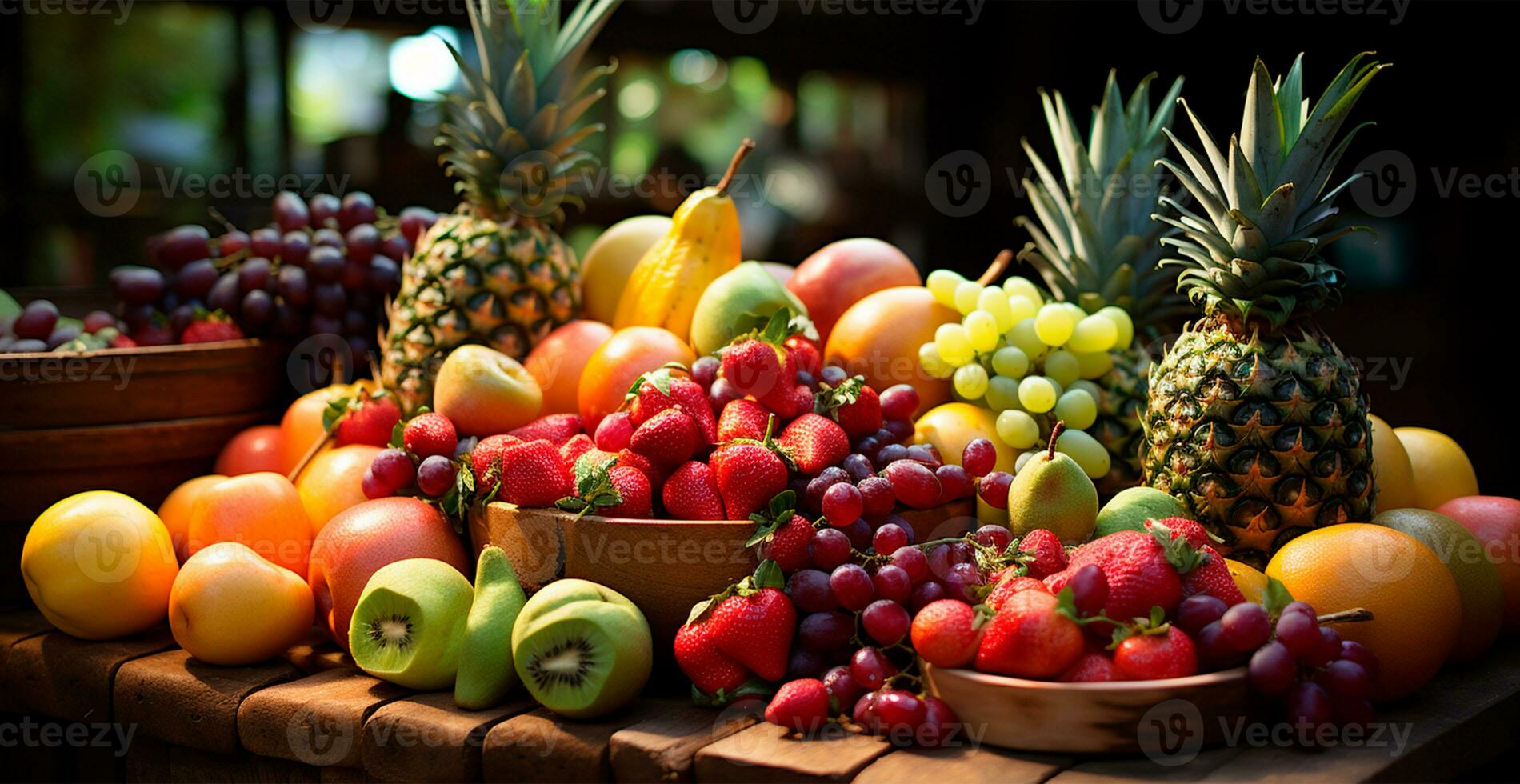 matvaror Lagra, mataffär, färsk frukt marknadsföra, eco mat - ai genererad bild foto