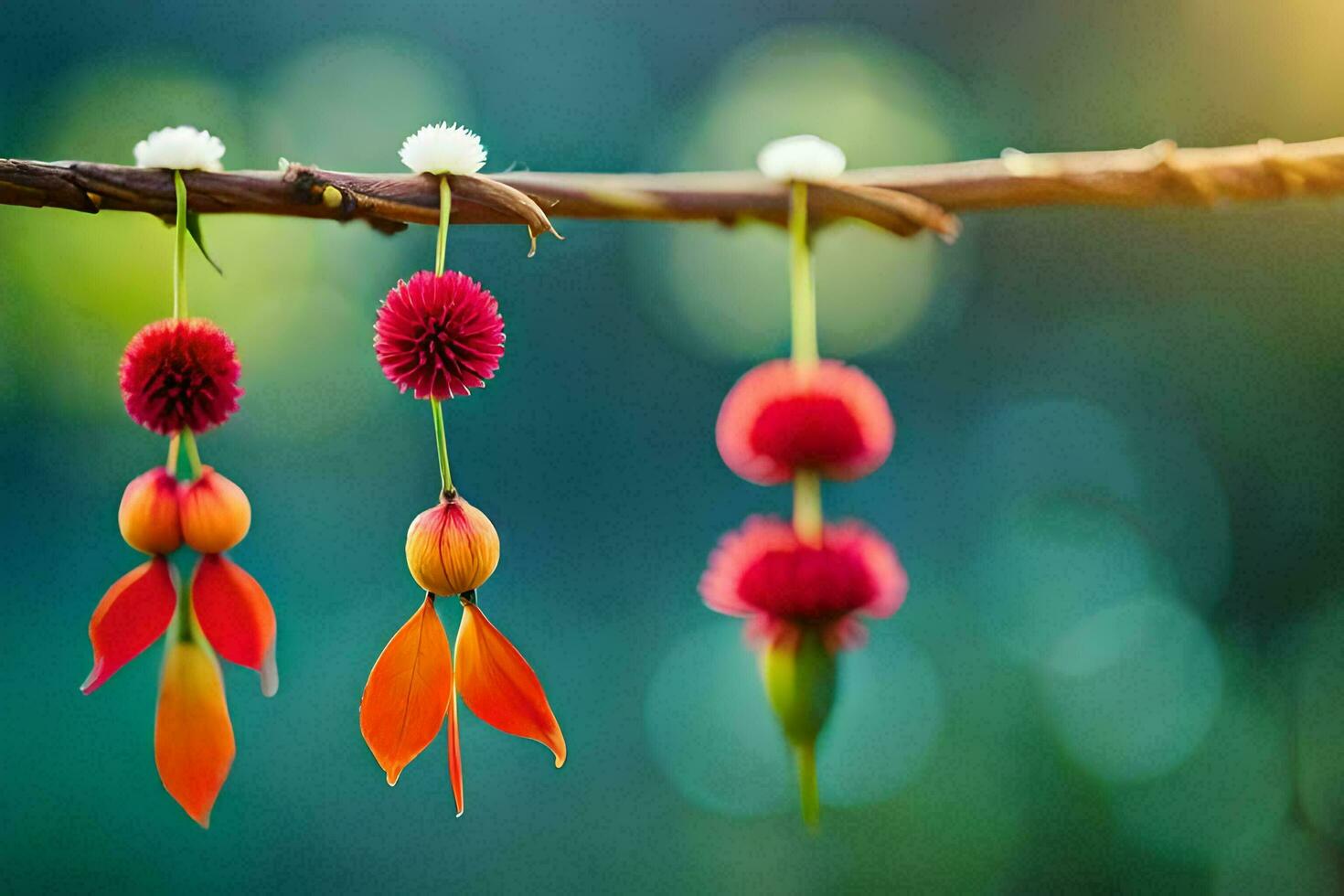 Foto tapet de himmel, blommor, de Sol, de blommor, de blommor, de blommor,. ai-genererad