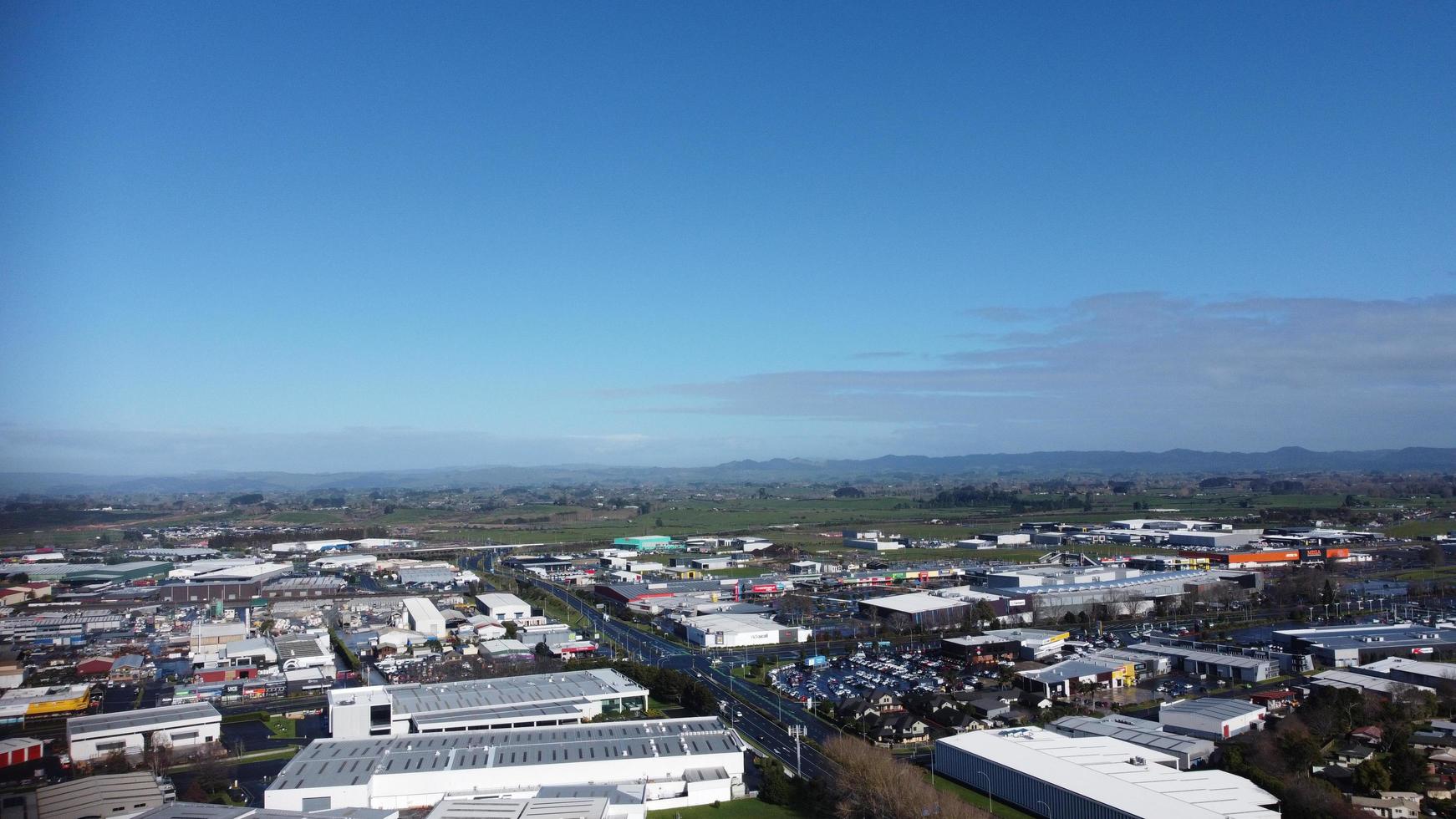 Flygfoto över Hamilton, Nya Zeeland foto