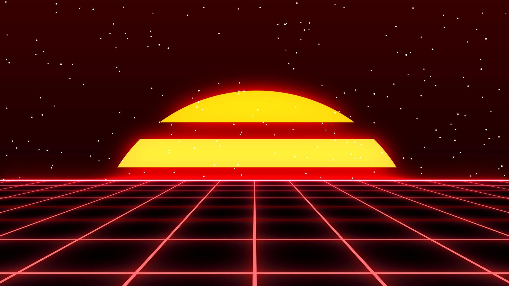 retro stil 80-90-tal laser neon bakgrund. trogen rutnät landskap. digital cyber yta. lämplig för design i de stil av de 1980-1990-talet. 3d illustration foto