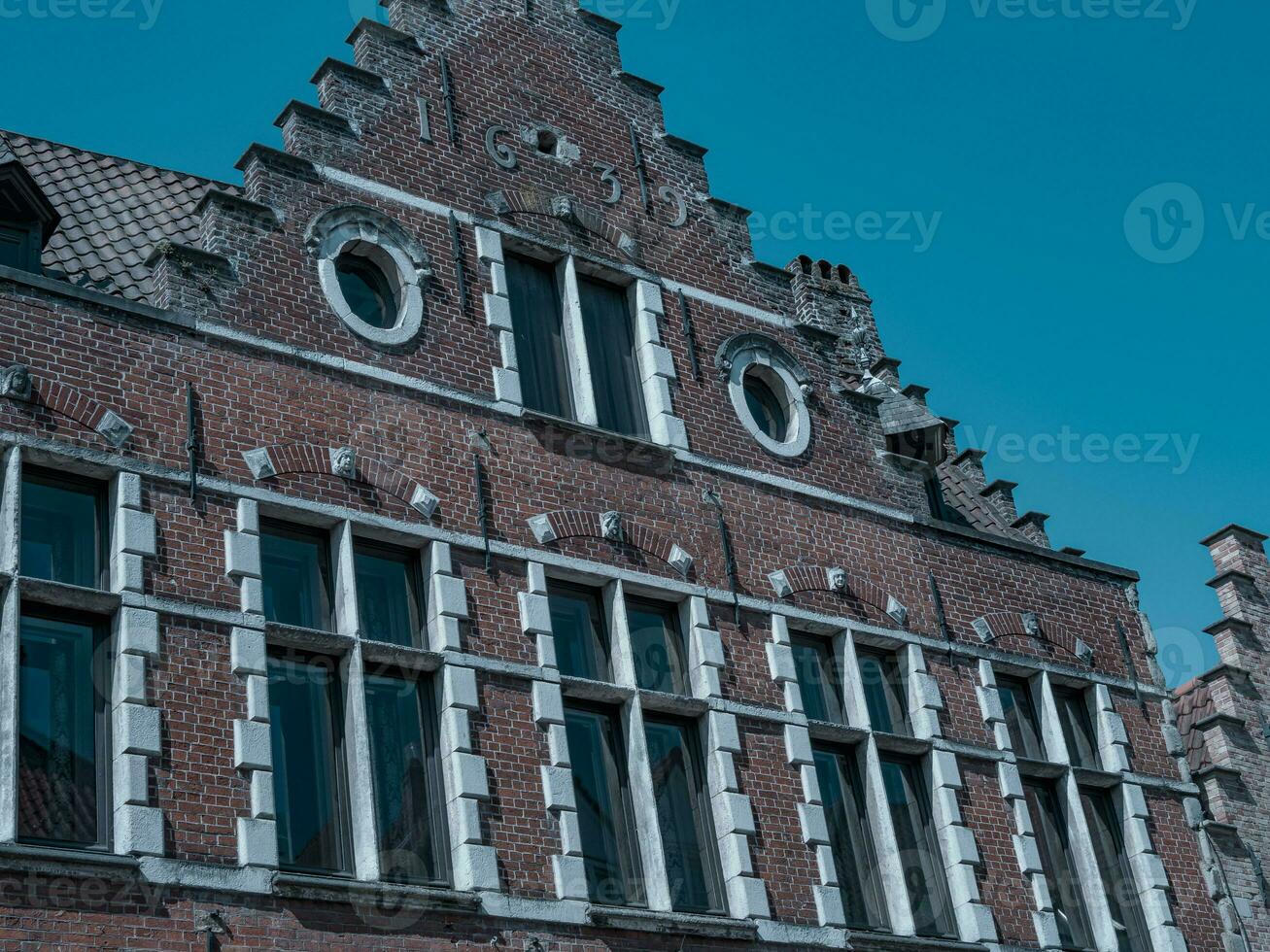 de gammal stad av bruges i belgien foto