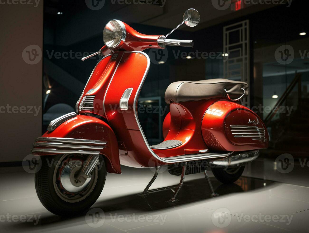 vespa utställning. generativ ai foto