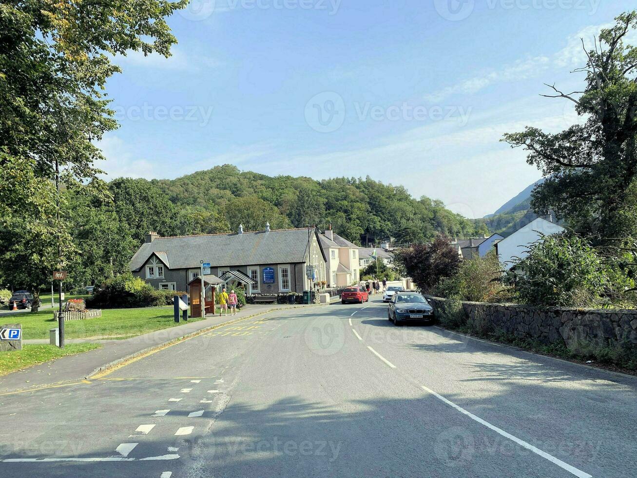 en se av de norr wales landsbygden på beddgelert på en solig dag foto