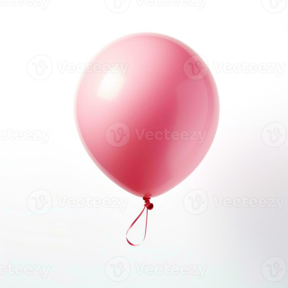 bunden ballong på vit bakgrund. generativ ai foto