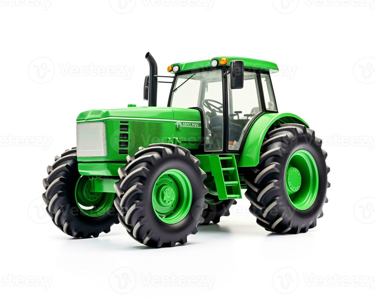 traktor på vit bakgrund. generativ ai foto