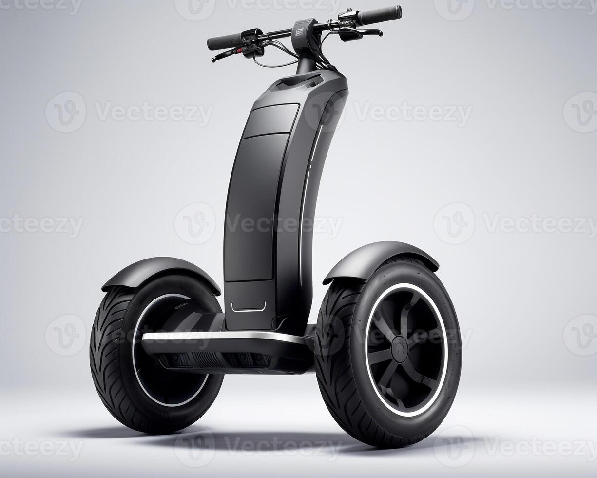 segway pt på vit bakgrund. generativ ai foto