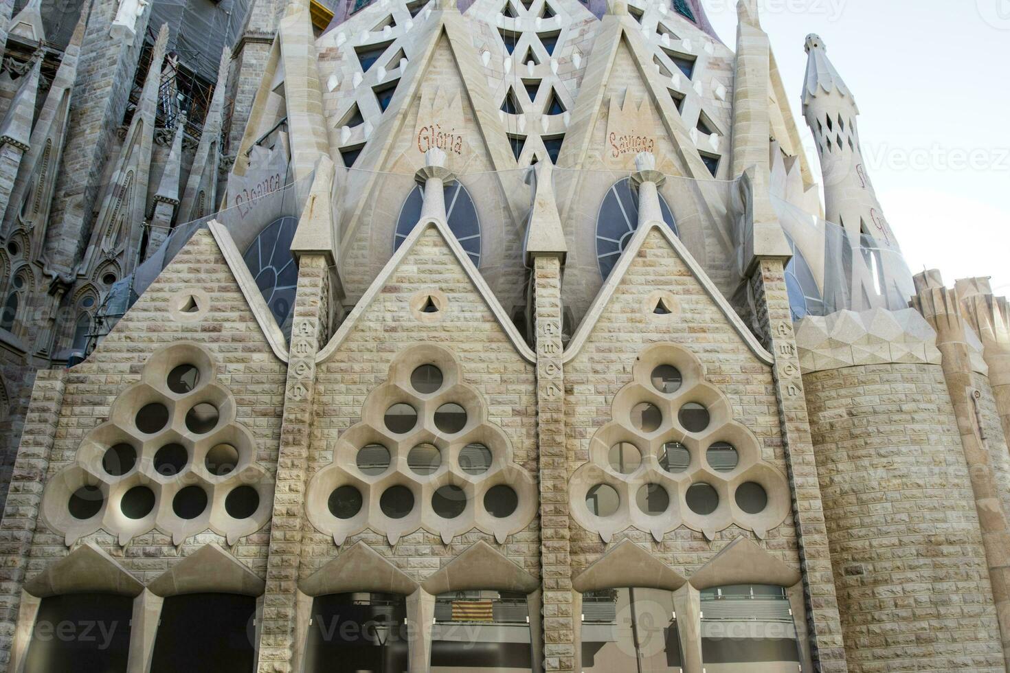 exteriör av de sagrada familia basilika i barcelona, Katalonien, Spanien foto