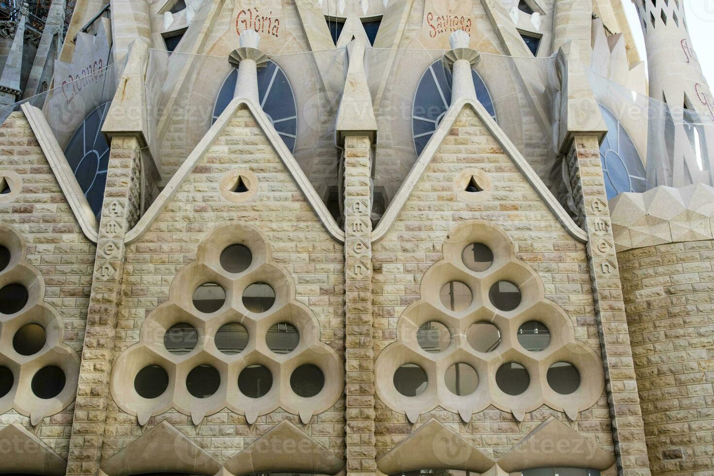 exteriör av de sagrada familia basilika i barcelona, Katalonien, Spanien foto