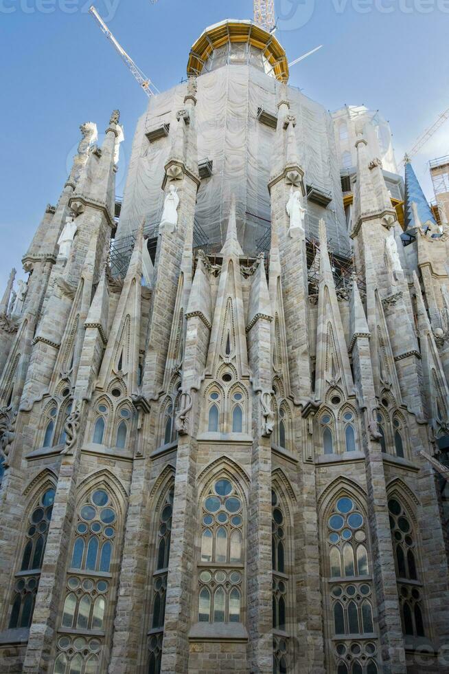 exteriör av de sagrada familia basilika i barcelona, Katalonien, Spanien foto