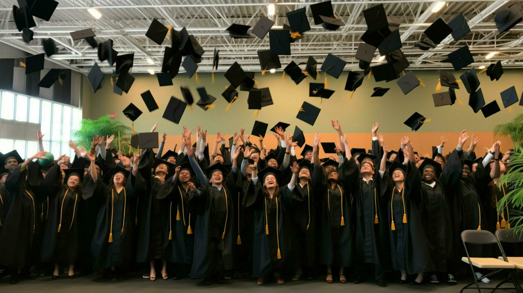 gradering ceremoni firar studerande prestation foto