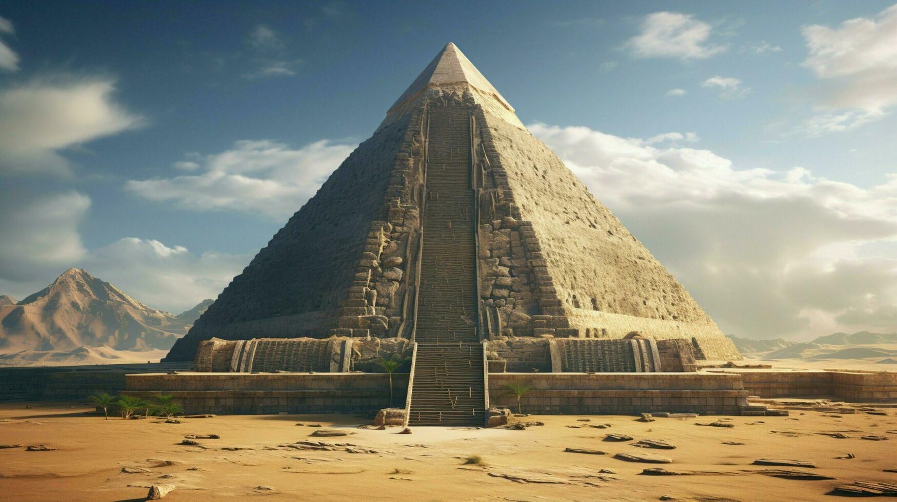 majestätisk pyramid form vördnad inspirerande gammal civilisation foto