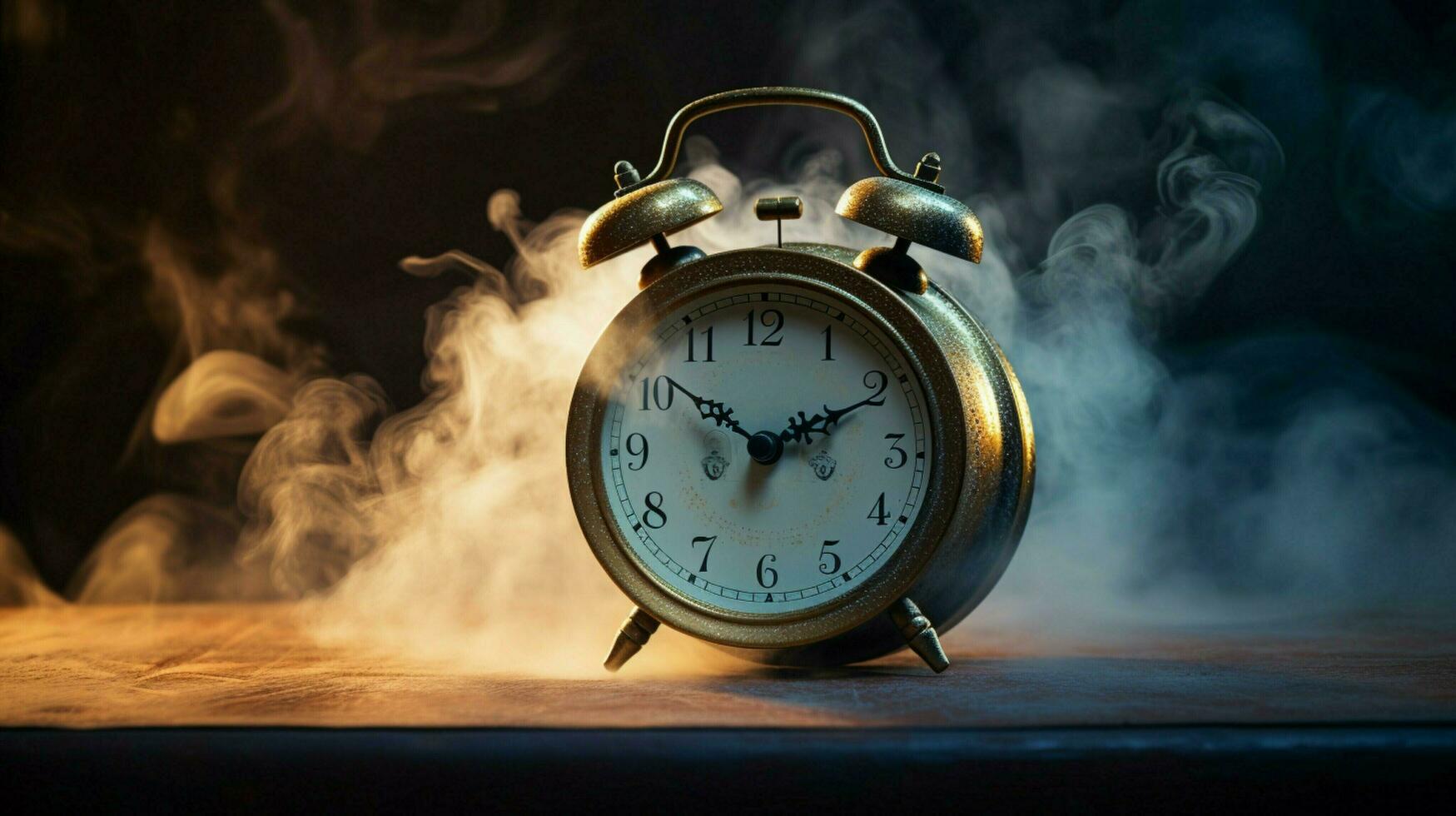 midnatt nedräkning gammal fashioned larm klocka symboliserar foto